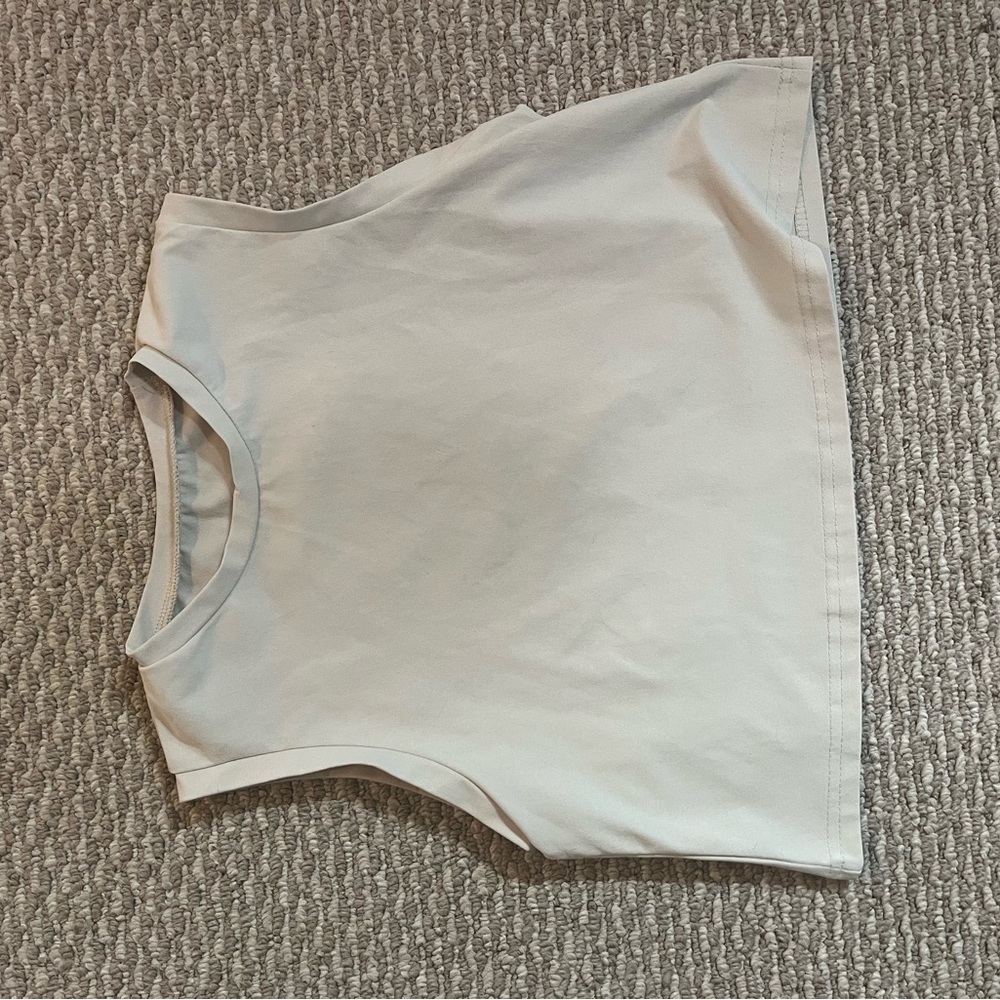 White Sleeveless Crop Top